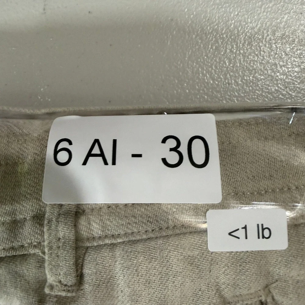 Porter & Ash Linen Blend Pants Mens 32 Beige Slim Fit Drawstring Summer NWT